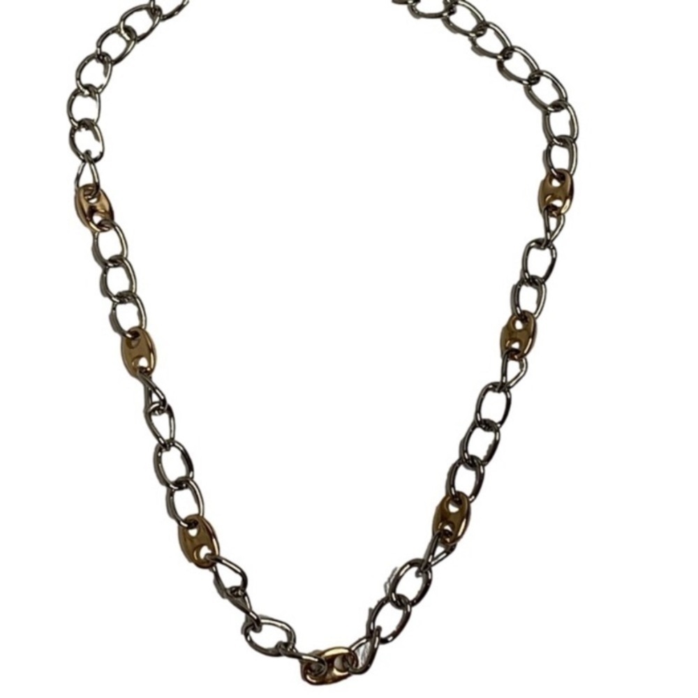 Silver and gold necklace